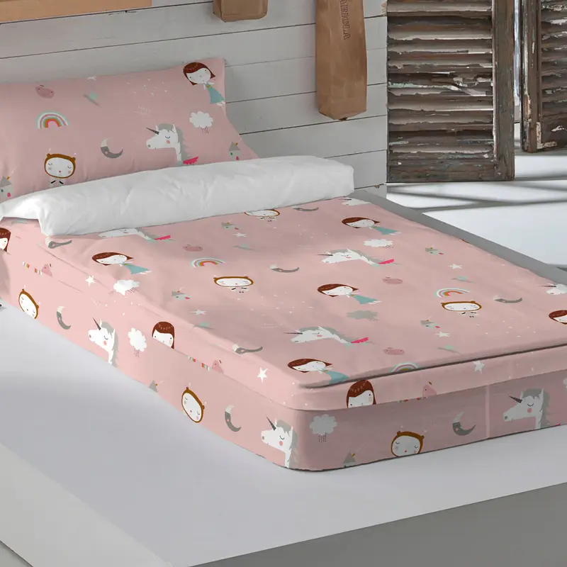 SACO NÓRDICO INFANTIL UNICORN WHITE B 100% ALGODÓN