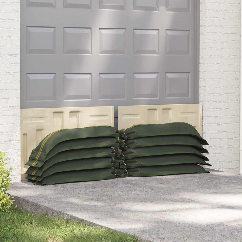Sacos de arena 10 pcs Verde 120 x 27 cm HDPE