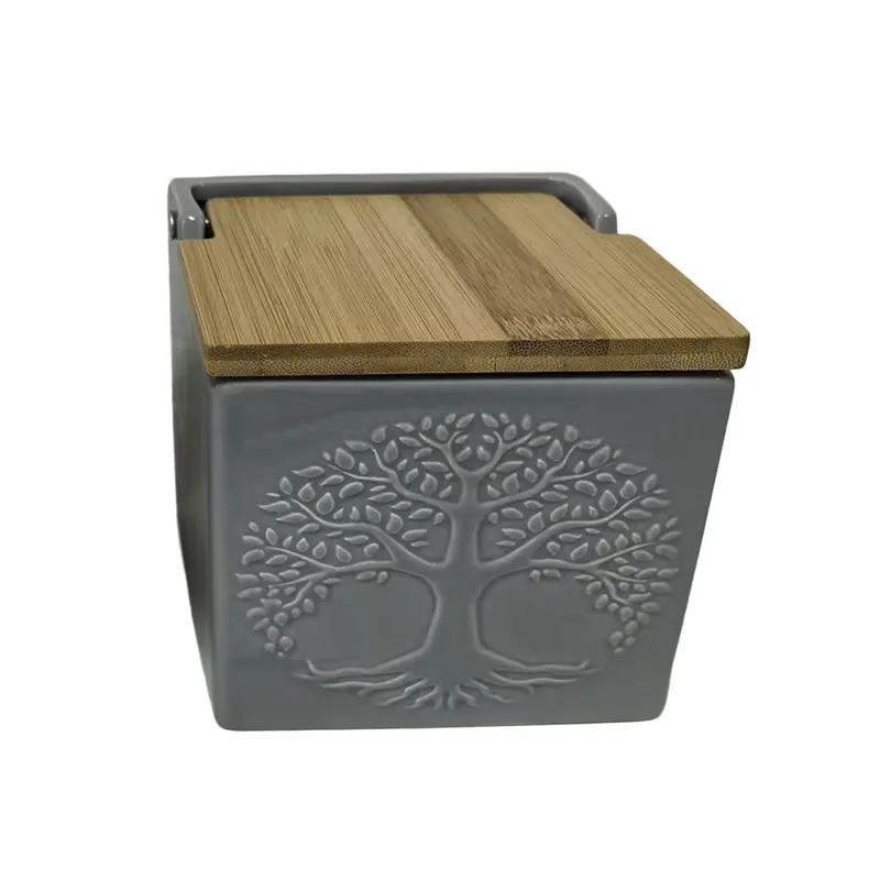SALERO CUADRADO GRIS ARBOL