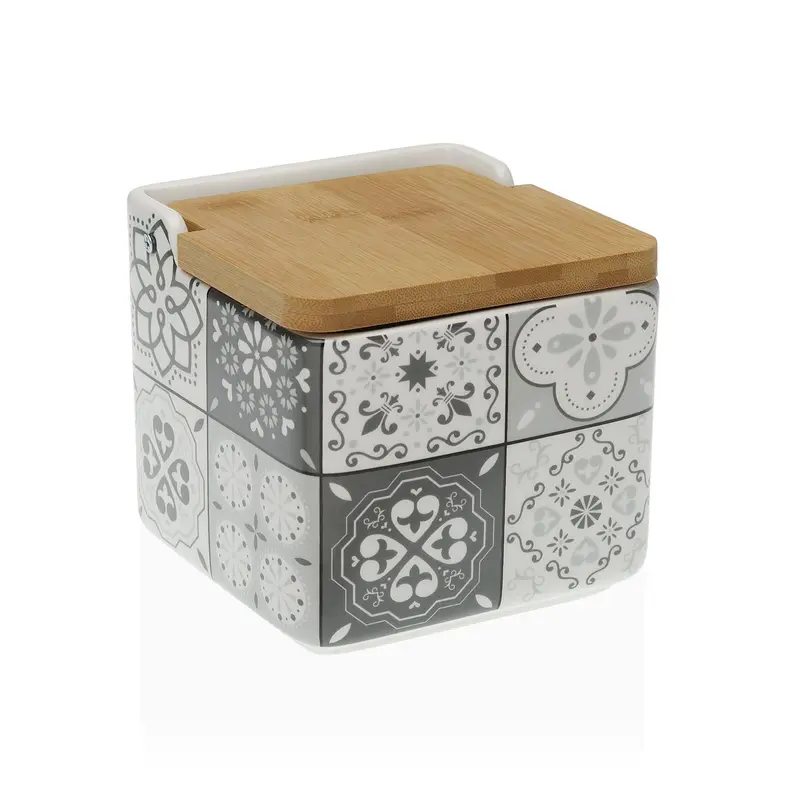 SALERO TAPA BAMBÚ GREY MOSAI