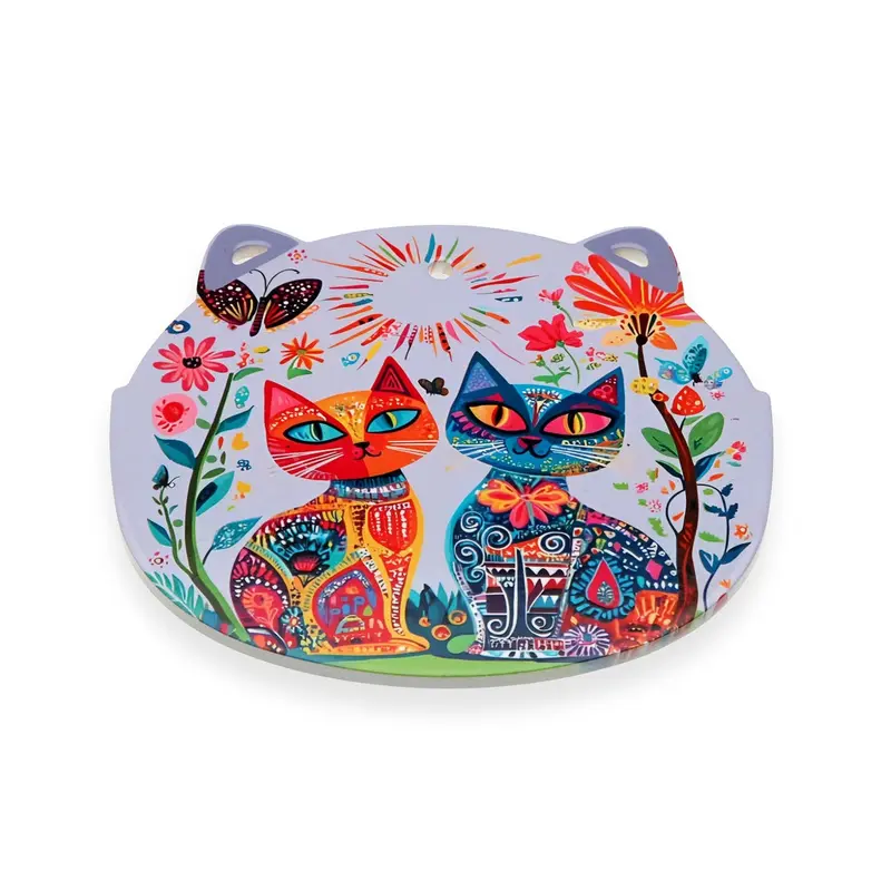 SALVAMANTEL GATOS LILA