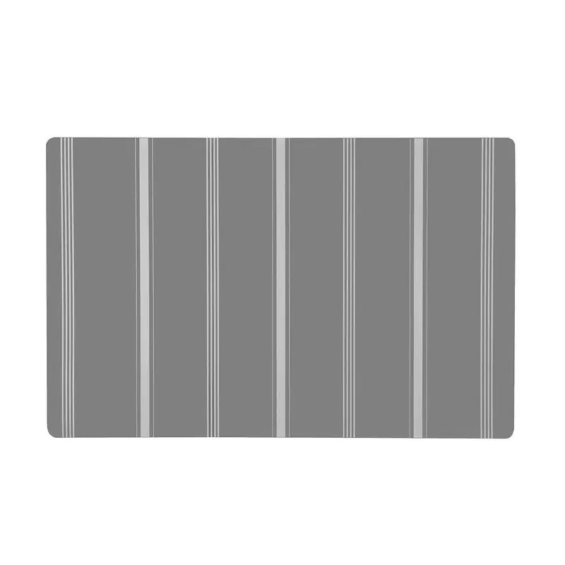 SALVAMANTEL  GRIS RAYAS BLANCAS
