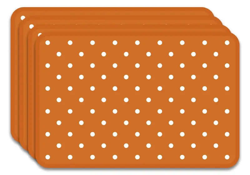 Salvamanteles Círculos Naranja 45x30 cm Pack de 4