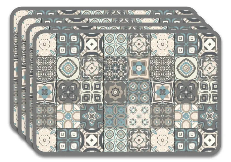 Salvamanteles Hidráulicos Azul 45x30 cm Pack de 4