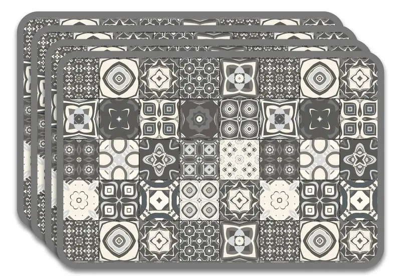 Salvamanteles Hidráulicos Gris 45x30 cm Pack de 4
