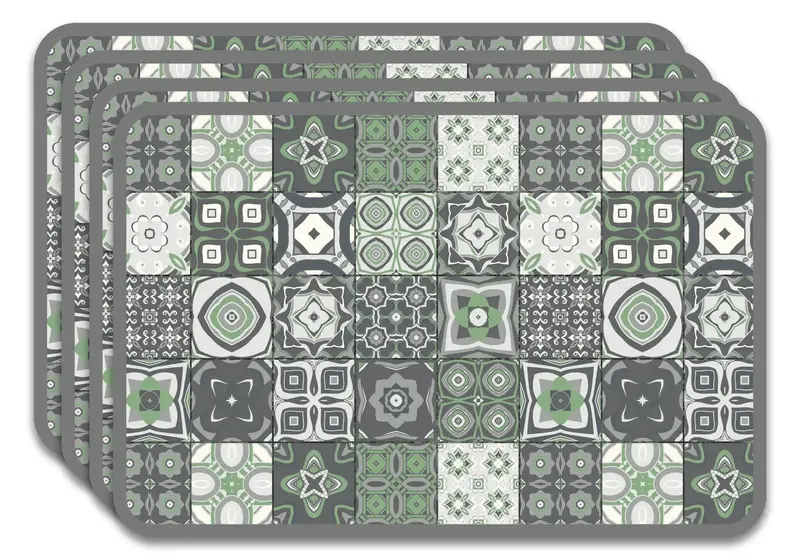 Salvamanteles Hidráulicos Verde 45x30 cm Pack de 4