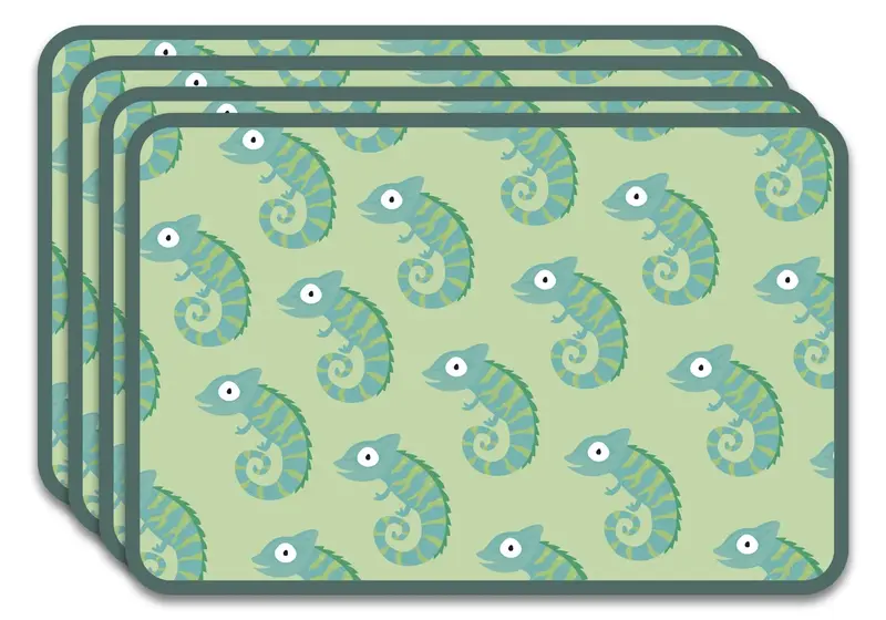 Salvamanteles Infantiles Camaleón 45x30 cm Pack de 4