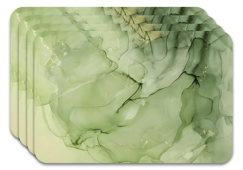 Salvamanteles Mármol Verde 45x30 cm Pack de 4
