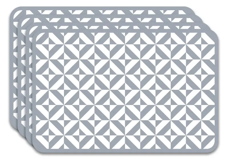 Salvamanteles Minimalistas Gris 45x30 cm Pack de 4