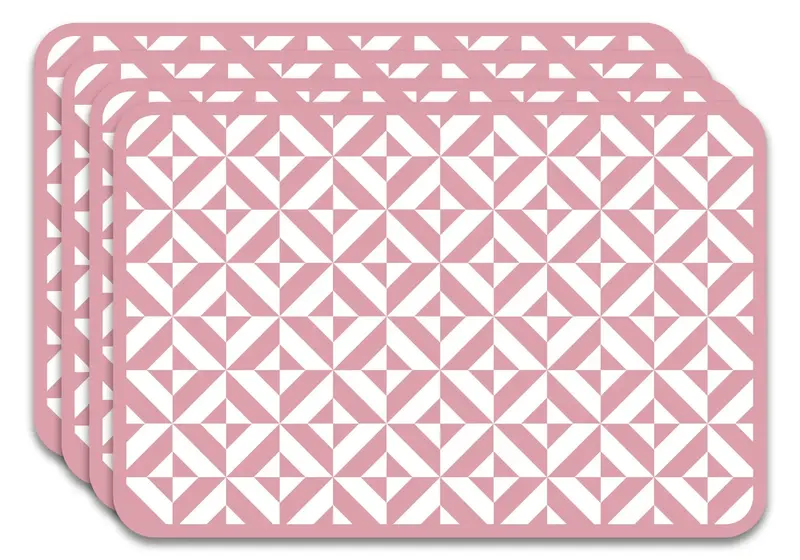 Salvamanteles Minimalistas Rosa 45x30 cm Pack de 4