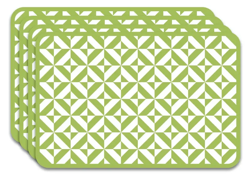 Salvamanteles Minimalistas Verde 45x30 cm Pack de 4