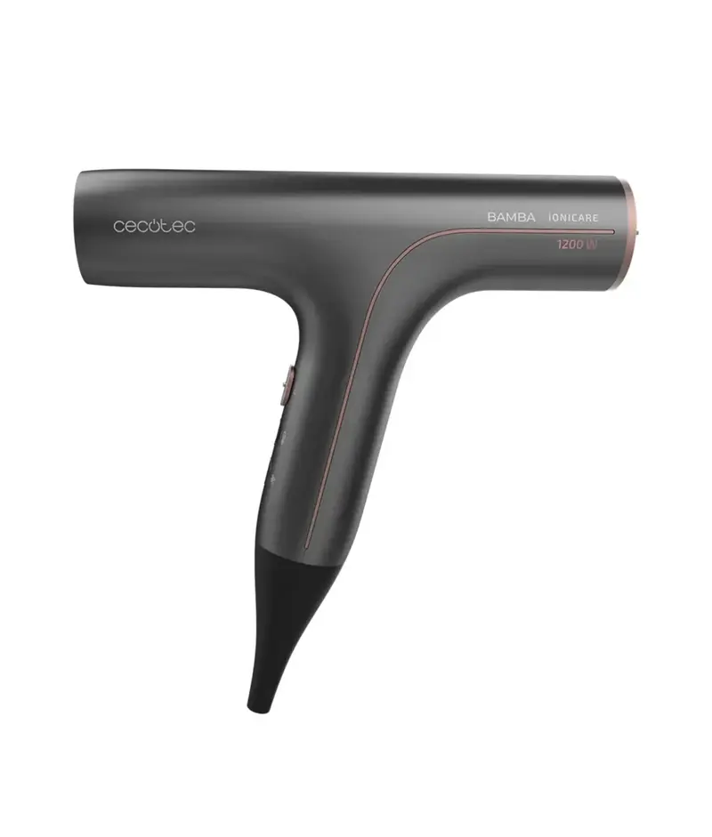 Secador Bamba IoniCare 6000 Rockstar Soft 1200W eficiente y silencioso con motor Digital y 3 boquillas Cecotec
