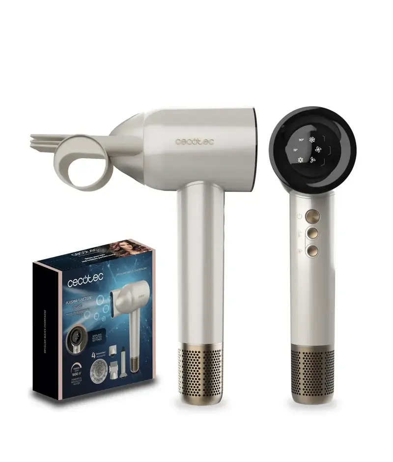 Secador Cecotec DryGlam Waves Champagne – Motor Brushless 1600W