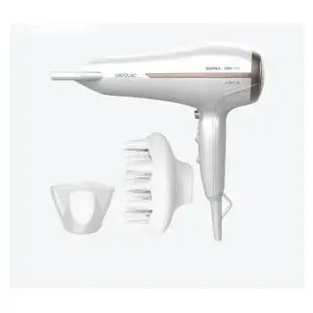 Secador de Pelo con difusor y acabado color blanco Bamba IoniCare 5200 Aura Cecotec