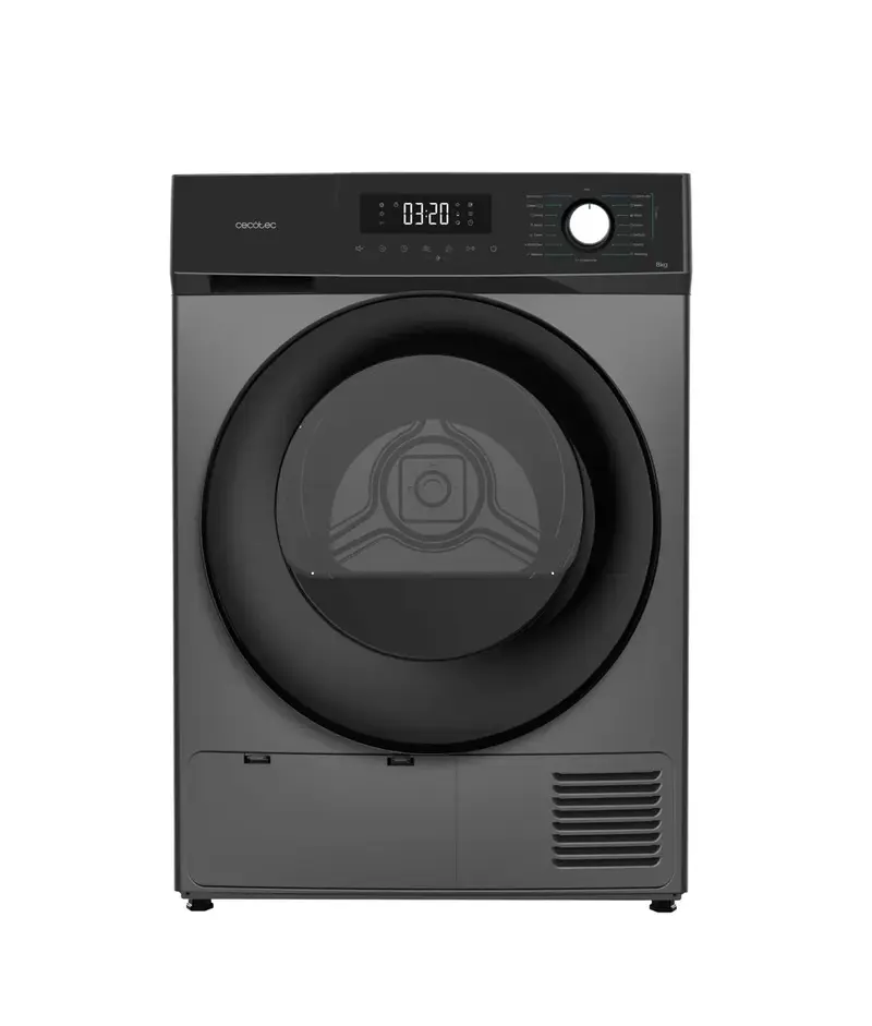 Secadora Bolero Dry 8300 de 8 kg Clase a con 15 programas secado automático y funciones Silence y KidLock Cecotec