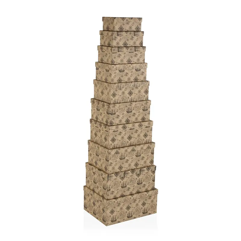 SET 10 CAJAS CARTON GALEON