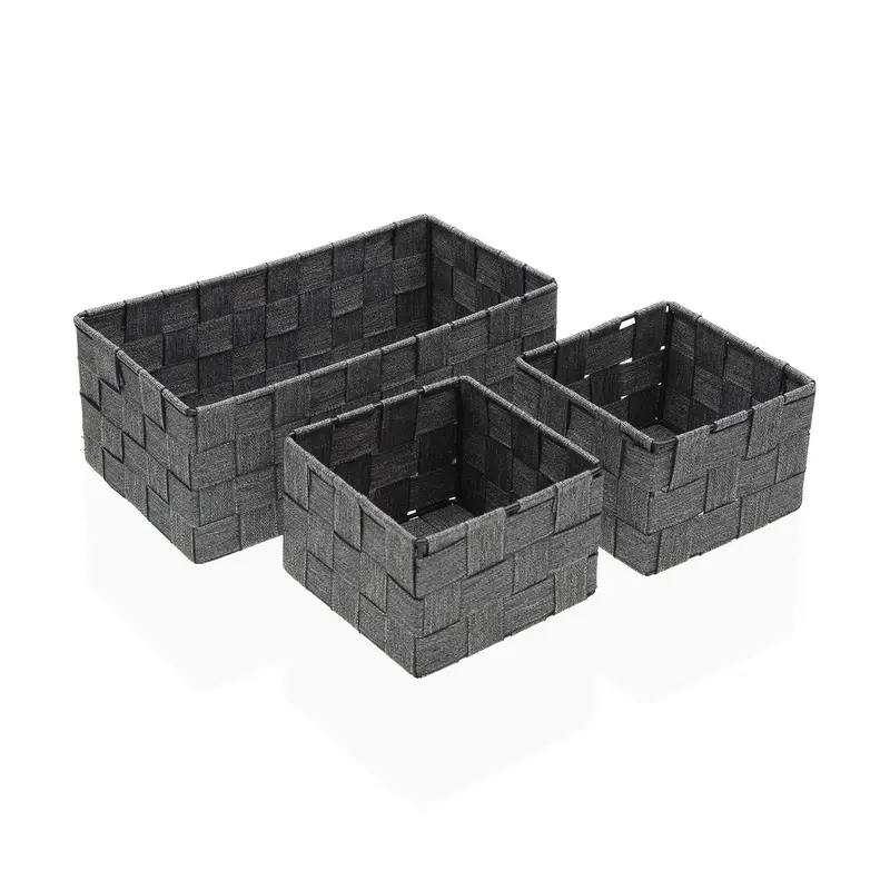 SET 3 CESTAS GRIS