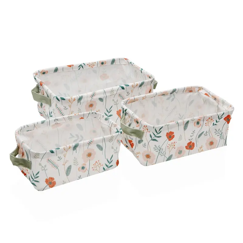 SET 3 CESTAS RECTANGULAR VERDI
