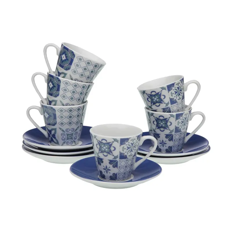 SET 6 TAZAS CAFE AZURITA