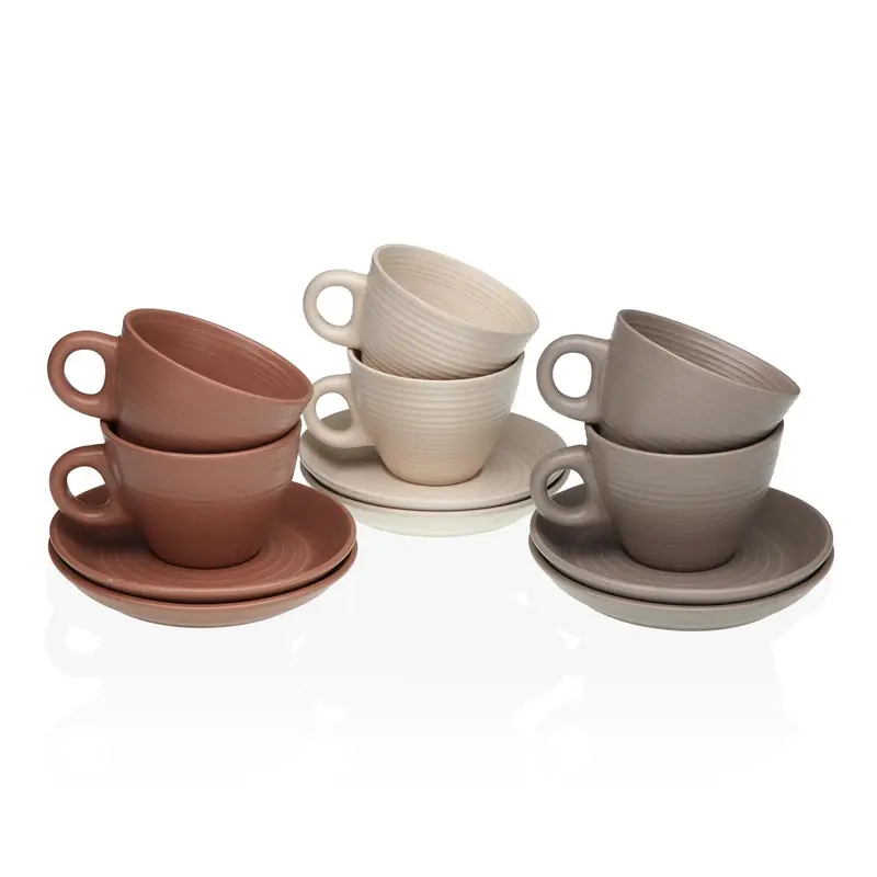 SET 6 TAZAS TE CON PLATO AWA
