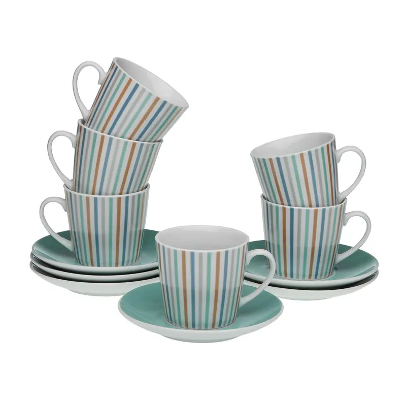 SET 6 TAZAS TE RAYAS