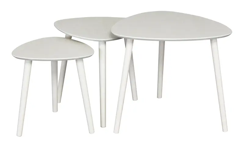 SET DE 3 MESAS AUXILIARES BLANCAS