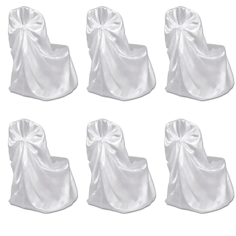 Set de 6 Fundas blancas para sillas, banquetes y bodas