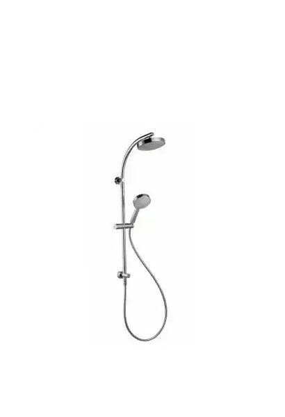 Set de Ducha de Pared de Latón Cromado Face Unisan con Columna Empotrable