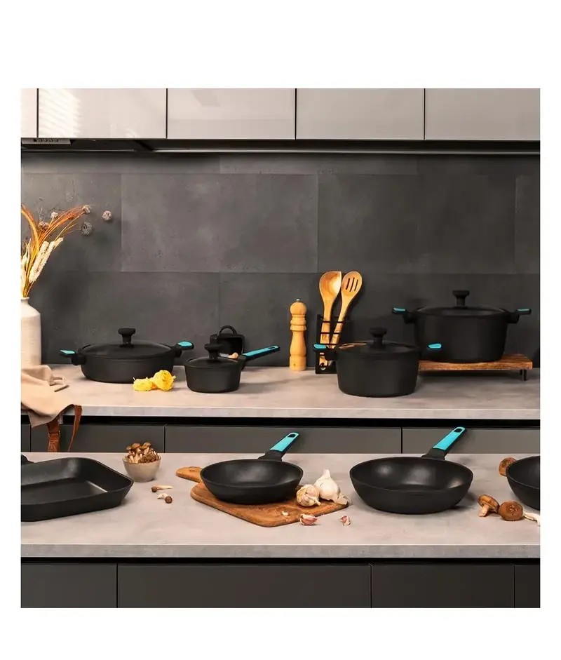 Set de Sartenes Polka Platinum 18 22 26 cm Antiadherentes y Apta para Todo tipo de Cocinas de Cecotec