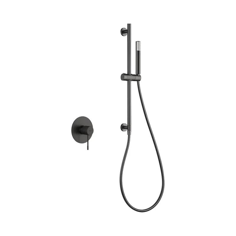 Set Ducha Empotrado Mosú Black Gun Metal Imex