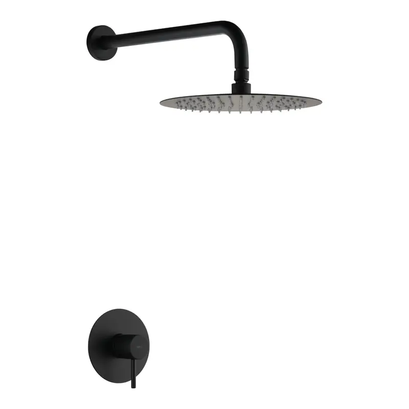 Set monomando empotrado 1 vía Monza con rociador negro mate Imex