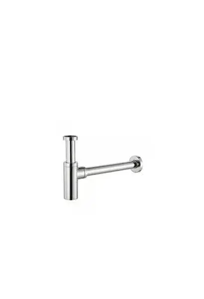 Sifón Cilíndrico para Lavabo de Latón y ABS con Acabado Cromado - Unisan