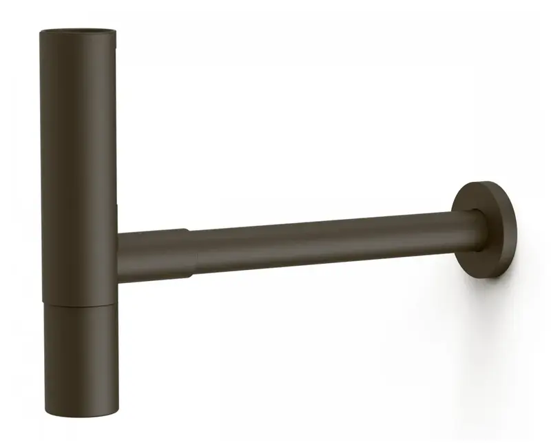 Sifón telescópico redondo de diseño moderno para lavabo acabado negro bronce TRES