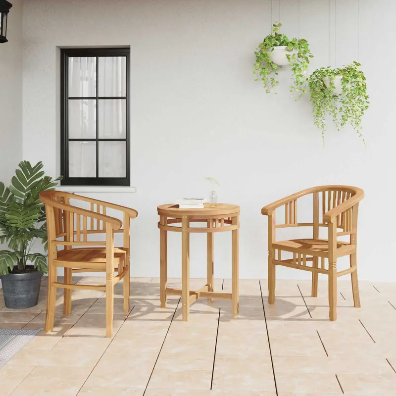 Silla 2 pcs Marrón 63 x 58 x 89 cm Madera de teca maciza