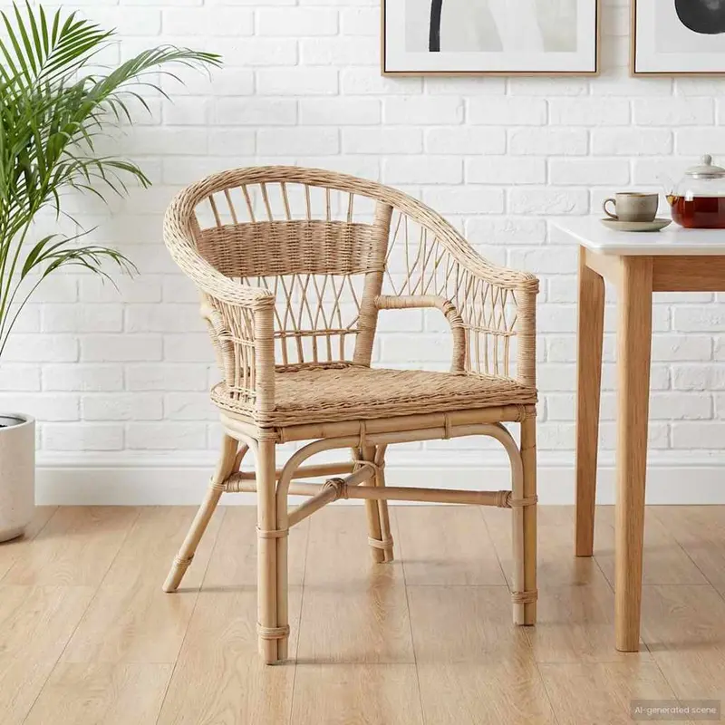 Silla Apilable Natural 60 x 60 x 81 cm Ratán
