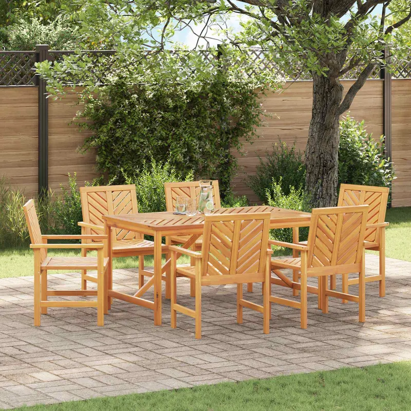 Silla de comedor 6 pcs Natural 62.5 x 59 x 89 cm