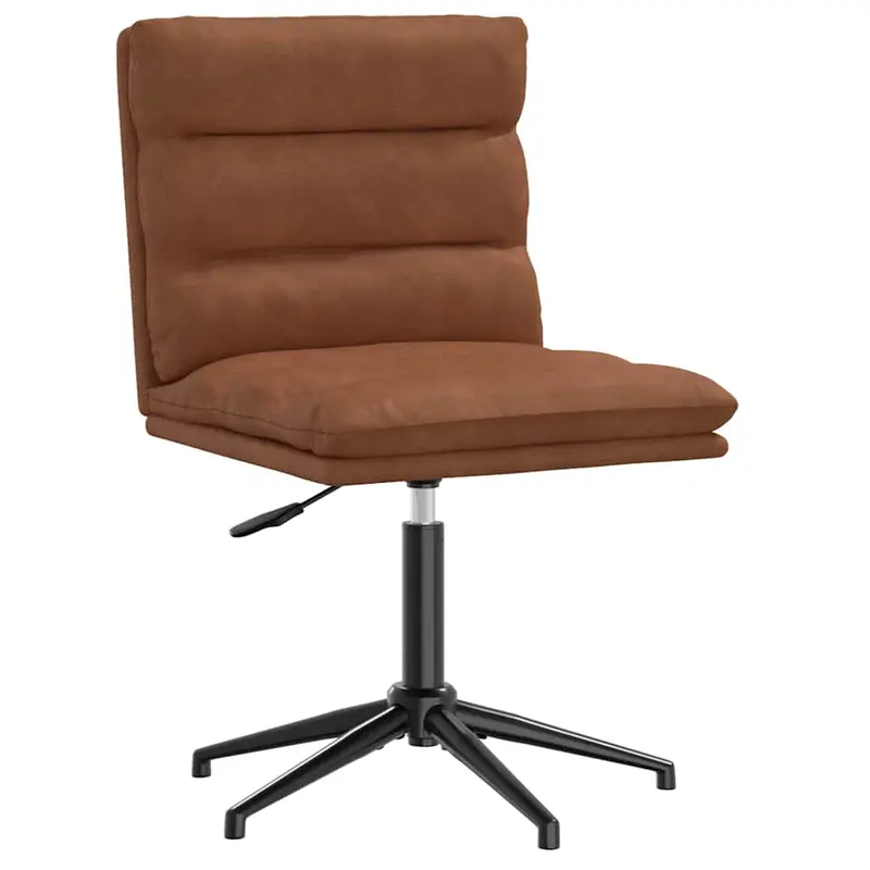 Silla de comedor de cuero sintético marrón