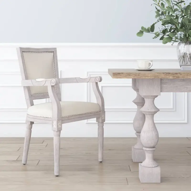 Silla de comedor de lino