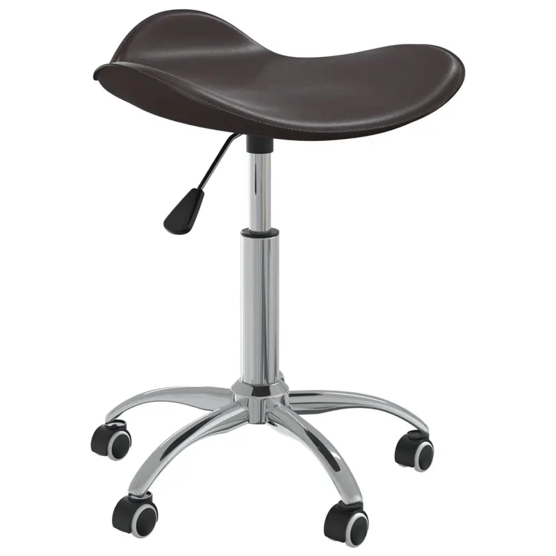 Silla de comedor giratoria cuero sintético marrón