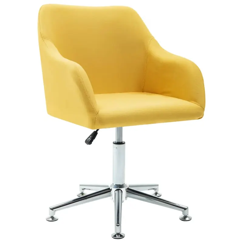 Silla de comedor giratoria tela amarilla