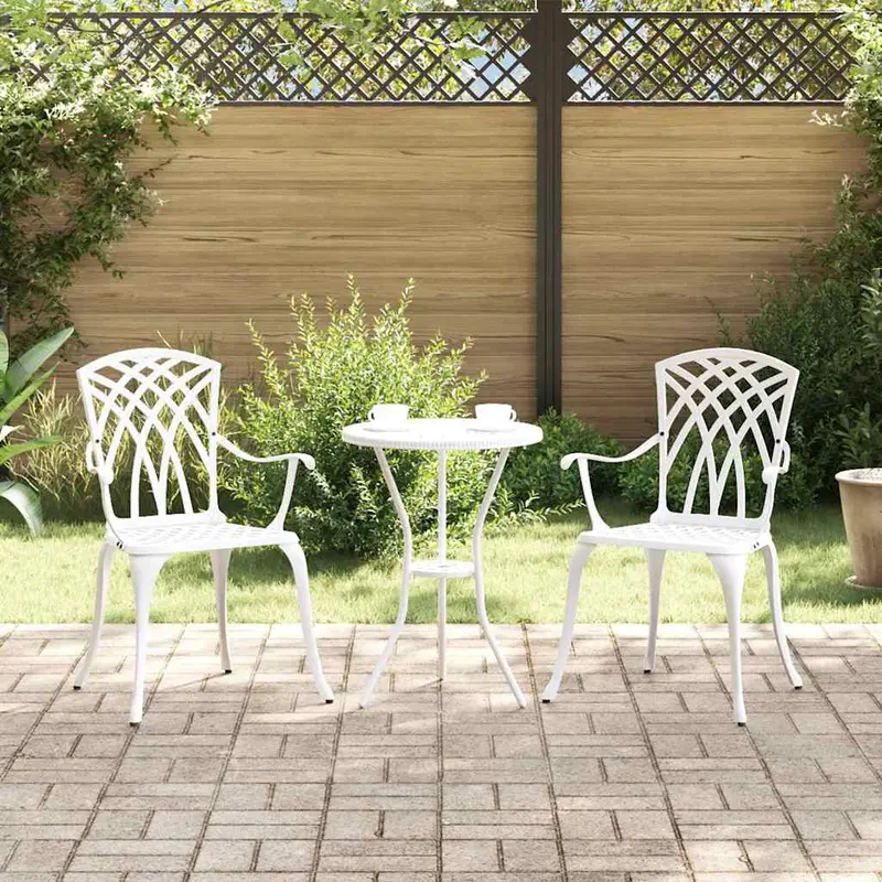 Silla de Jardín 2 pcs 53 x 51 x 88,5cm Aluminio