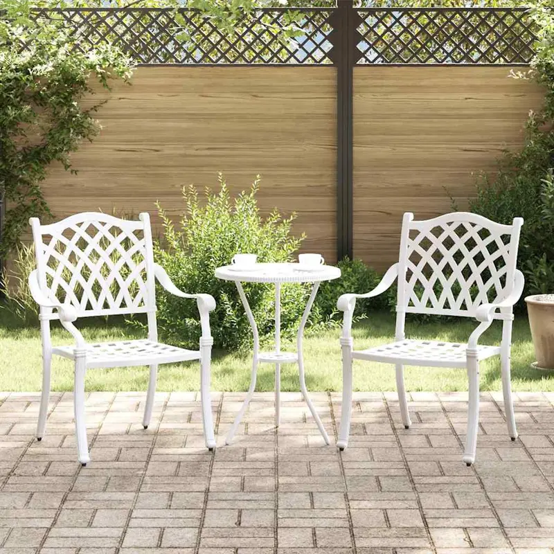 Silla de Jardín 2 pcs 56 x 55 x 92.5cm Aluminio