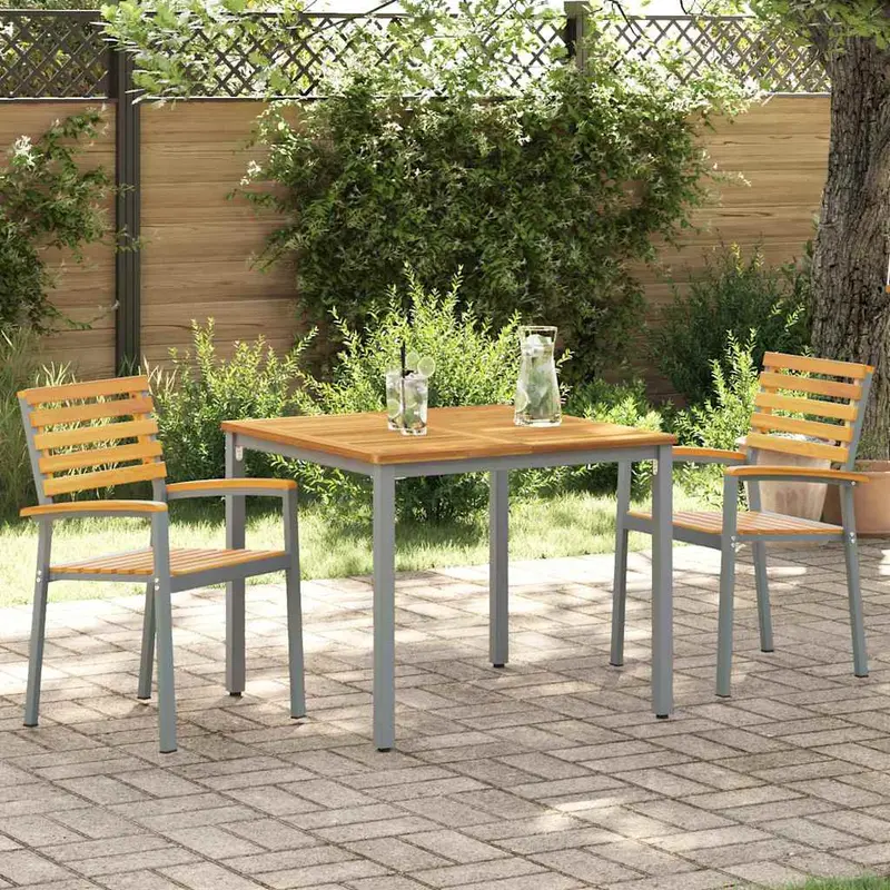 Silla de Jardín 2 pcs Marrón 56 x 57 x 87 cm