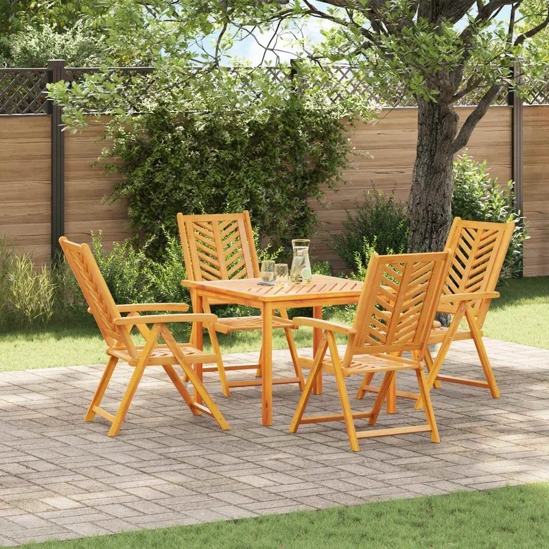 Silla de Jardín 4 pcs Marrón 57 x 72 x 109 cm