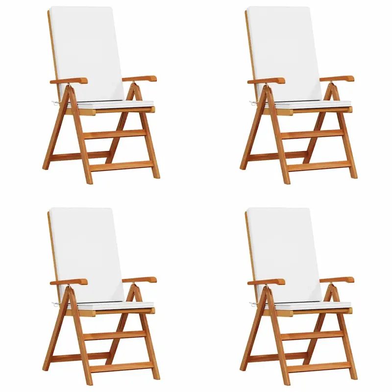 Silla de jardín 4 pcs marrón y 57 x 71.5 x 104 cm