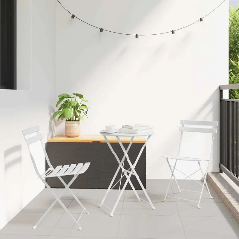 Silla de jardín plegable 2 pcs 42 x 46 x 82cm Metal