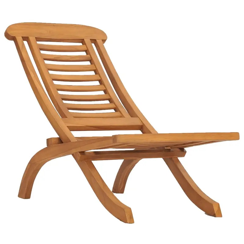 Silla de jardín plegable madera maciza de teca