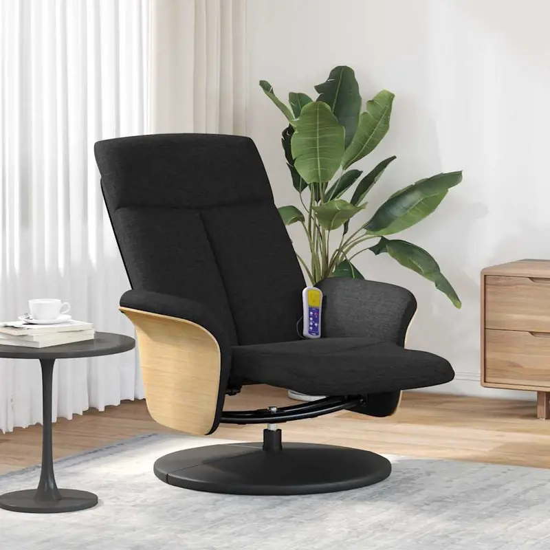 Silla de masajes reclinable Negro 79 x 87 x 104,5 cm tela
