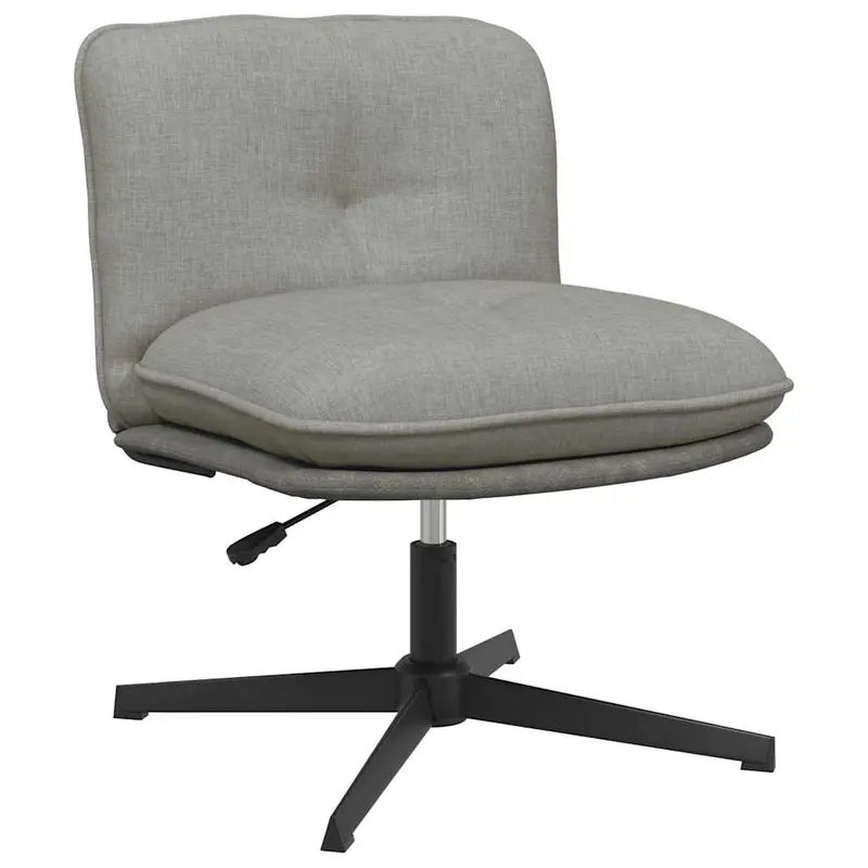 Silla de oficina giratoria de tela gris claro