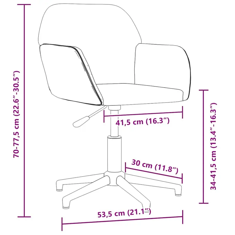 Silla de oficina giratoria de tela verde oscuro